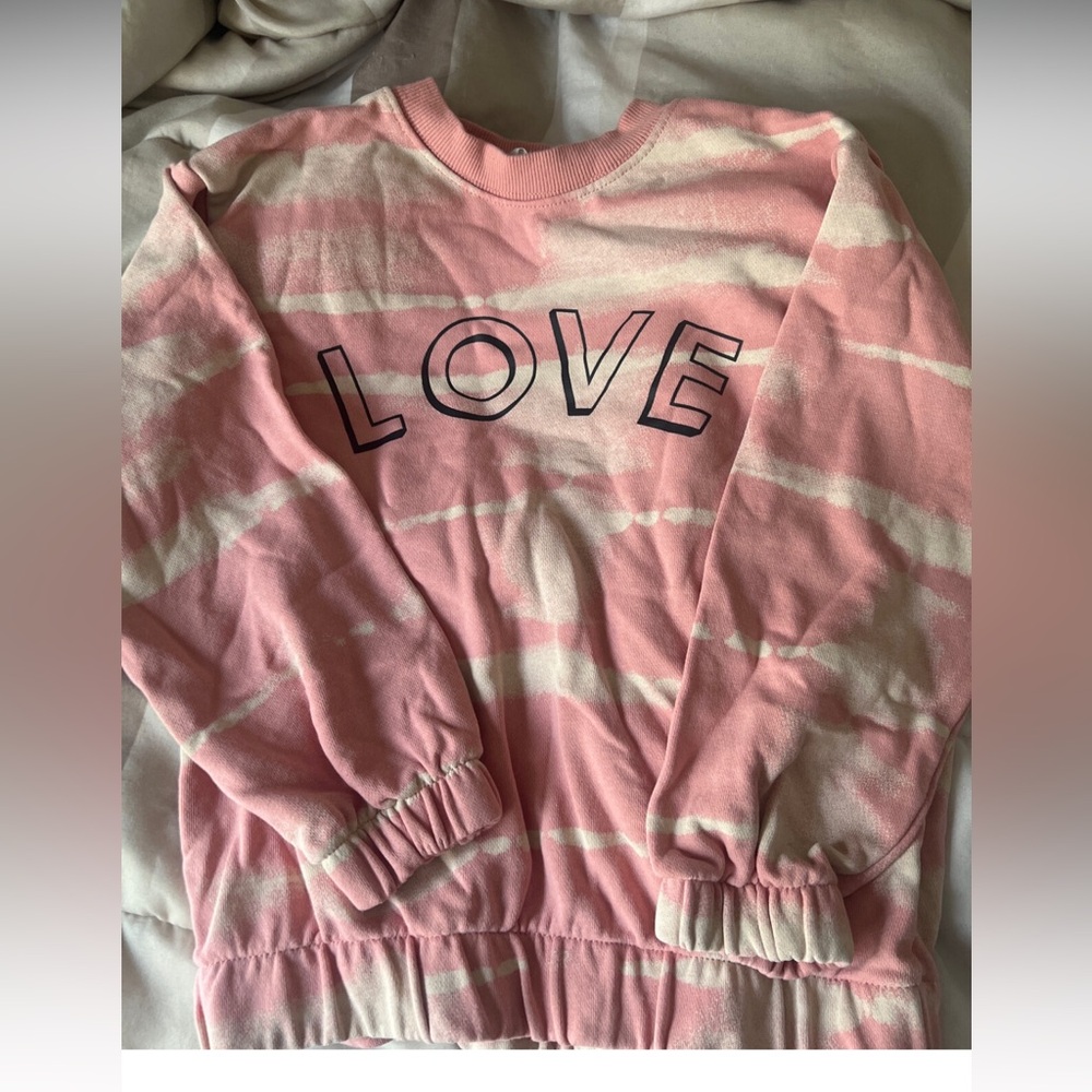 Girls H&M Peach/Cream Sweatsuit